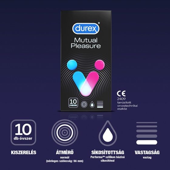 Durex Mutual Pleasure - késleltető óvszer (10db)