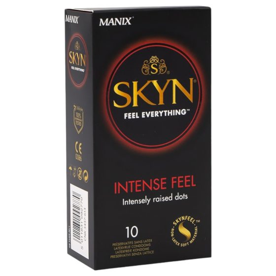 Manix SKYN Intense - latexmentes, gyöngyös óvszer (10db)