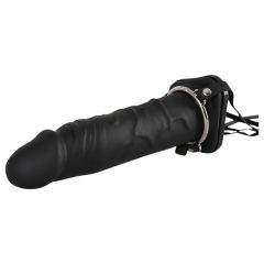   You2Toys - Inflatable Strap-On - üreges, szilikon dildó (fekete)