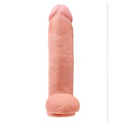 King Cock 12 herés nagy dildó (30 cm) - natúr