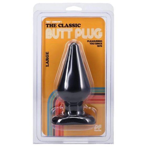 Doc Johnson fekete anál plug - classic, nagy - (14,5cm)