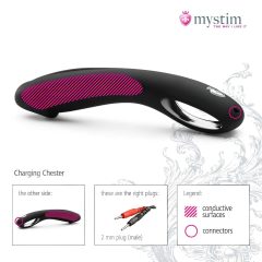 / mystim Charging Chester - szilikon elektro-dildó