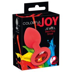 Colorful JOY - szilikon anál plug - kicsi (piros)