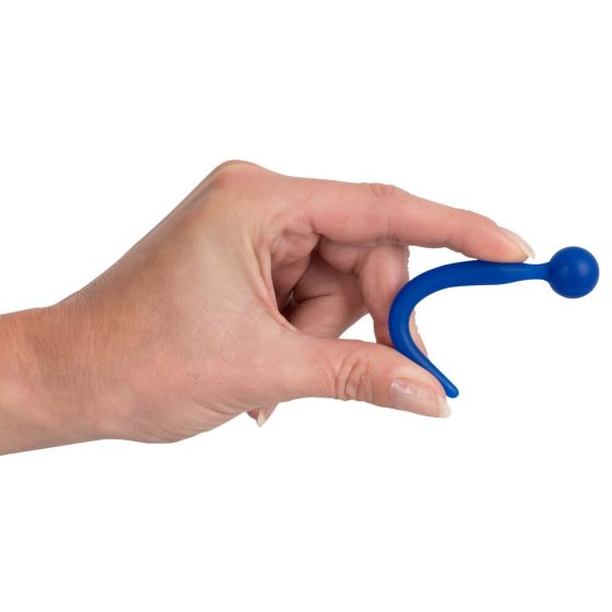 Dilator Sperm Stopper - gömbös, szilikon húgycsőtágító dildó (kék)