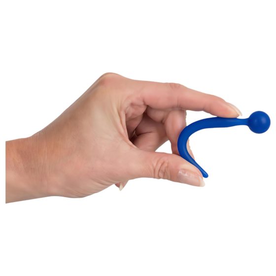 Dilator Sperm Stopper - gömbös, szilikon húgycsőtágító dildó (kék)