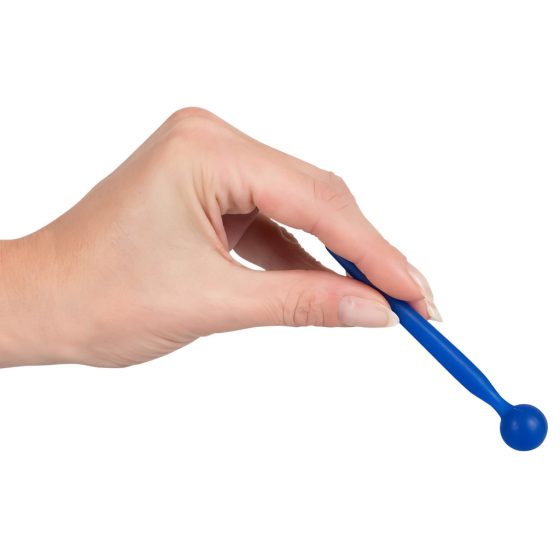 Dilator Sperm Stopper - gömbös, szilikon húgycsőtágító dildó (kék)