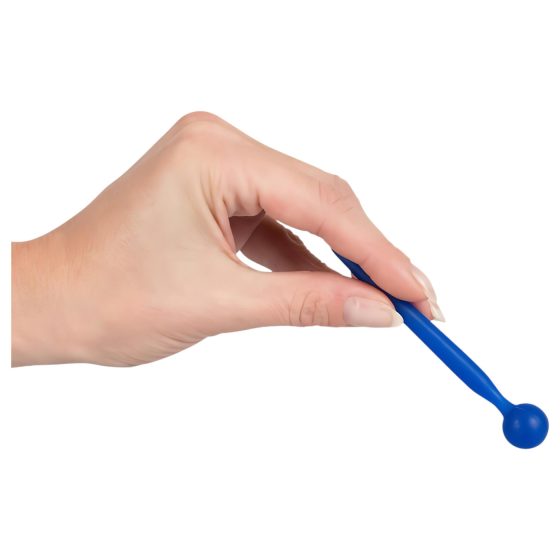 Dilator Sperm Stopper - gömbös, szilikon húgycsőtágító dildó (kék)