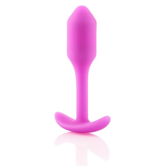 b-vibe Snug Plug 1 - anál dildó belső súllyal (55g) - pink