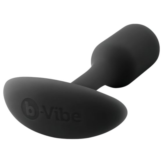 b-vibe Snug Plug 1 - anál dildó belső súllyal (55g) - fekete