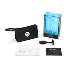   b-vibe Snug Plug 1 - anál dildó belső súllyal (55g) - fekete