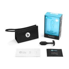   b-vibe Snug Plug 1 - anál dildó belső súllyal (55g) - fekete