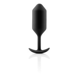   b-vibe Snug Plug 3 - dupla golyós anál dildó (180g) - fekete