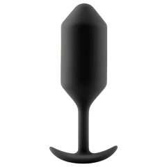   b-vibe Snug Plug 3 - dupla golyós anál dildó (180g) - fekete