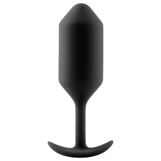 b-vibe Snug Plug 3 - dupla golyós anál dildó (180g) - fekete