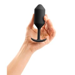   b-vibe Snug Plug 3 - dupla golyós anál dildó (180g) - fekete