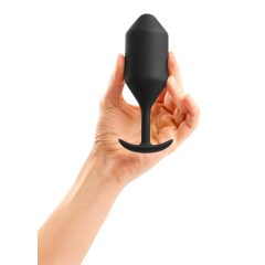   b-vibe Snug Plug 4 - dupla golyós anál dildó (257g) - fekete