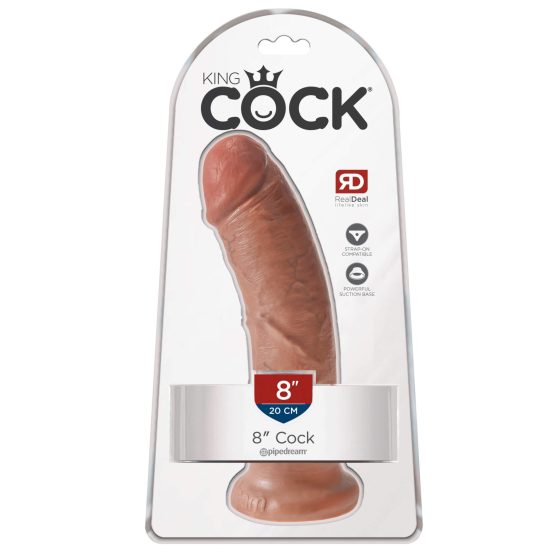 King Cock 8 dildó (20 cm) - sötét natúr