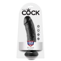 King Cock 8 dildó (20 cm) - fekete