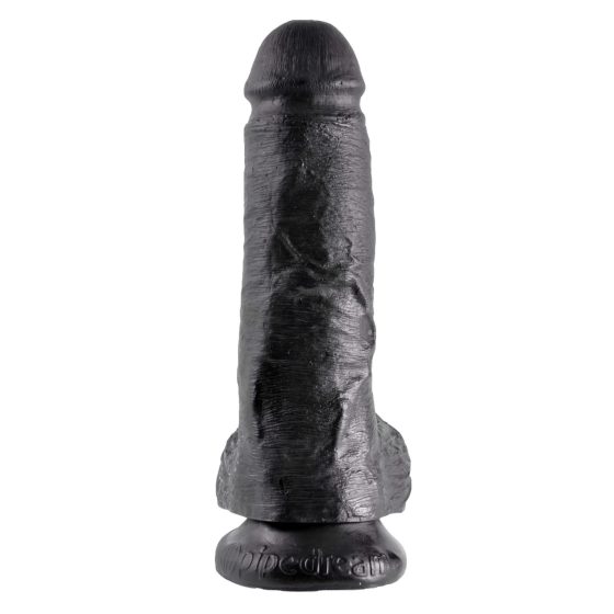 King Cock 8 herés dildó (20 cm) - fekete