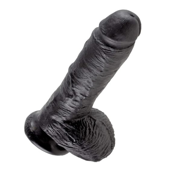 King Cock 8 herés dildó (20 cm) - fekete