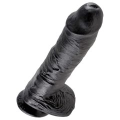 King Cock 10 herés dildó (25 cm) - fekete