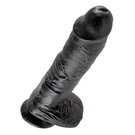 King Cock 10 herés dildó (25 cm) - fekete