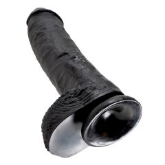 King Cock 10 herés dildó (25 cm) - fekete