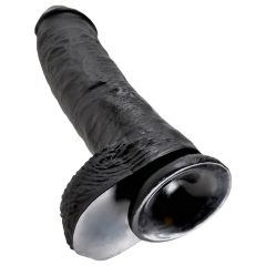 King Cock 10 herés dildó (25 cm) - fekete