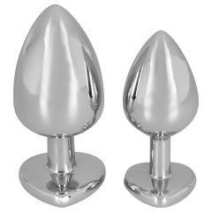   You2Toys - Diamond - 85g-os alumínium anál plug (ezüst-piros)