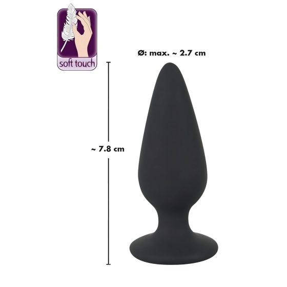 Black Velvet Heavy - 40g-os anál plug (fekete)