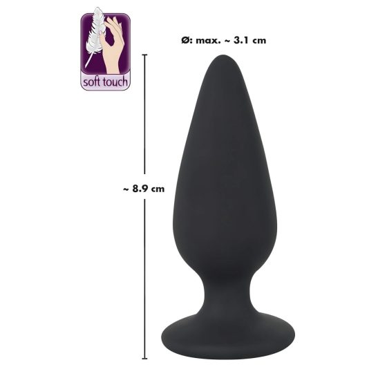 Black Velvet Heavy - 75g-os anál plug (fekete)