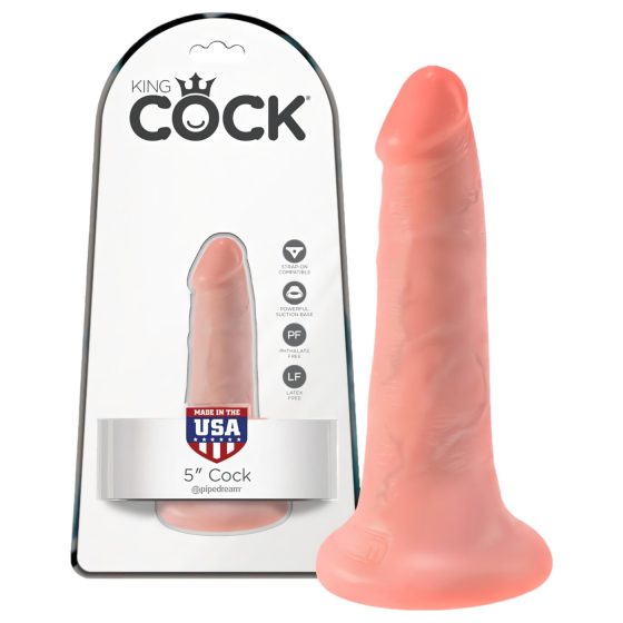 King Cock 5 dildó (13 cm) - natúr