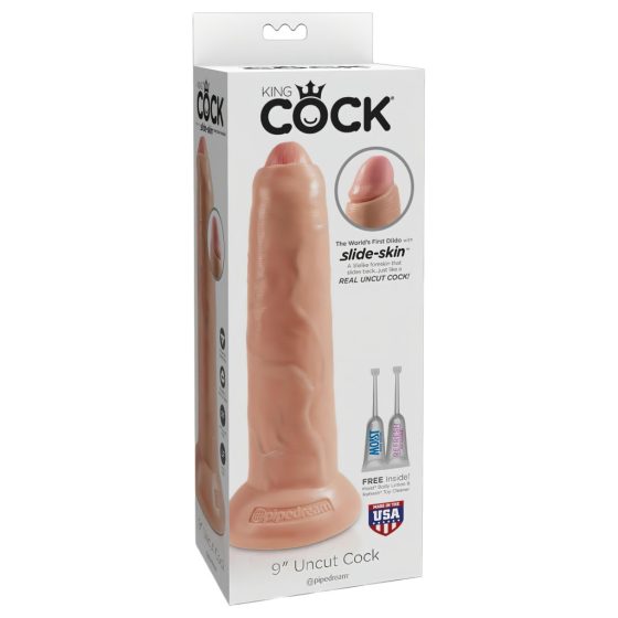 King Cock 9 - élethű dildó (23 cm) - natúr