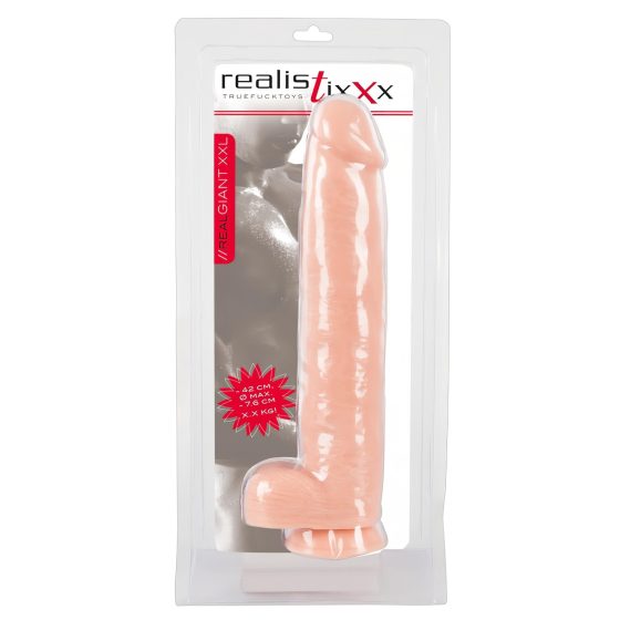 realistixxx Giant 3XL - élethű dildó (42cm) - natúr