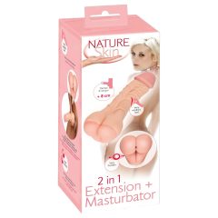 Nature Skin - 2in1 műpopsi és péniszköpeny (natúr)