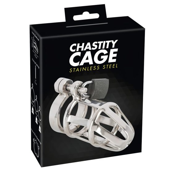 You2Toys - Chastity Cage - fém péniszketrec, lakattal