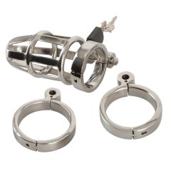 You2Toys - Chastity Cage - fém péniszketrec, lakattal