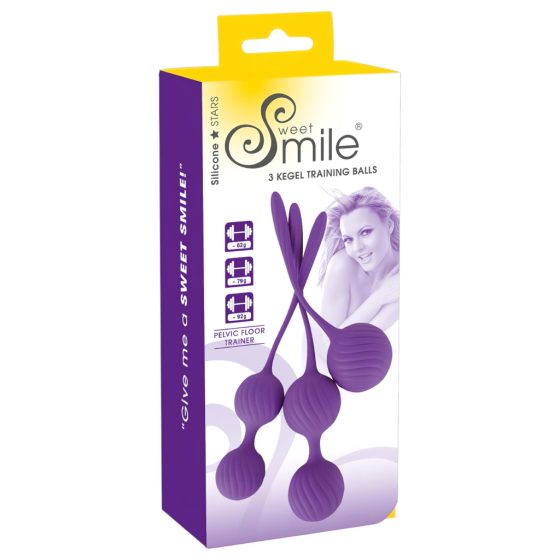 / SMILE 3 Kegel - gésagolyó szett - lila (3 részes)