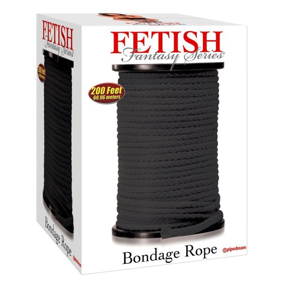 Fetish Shibari Bondage kötél - 60m (fekete)