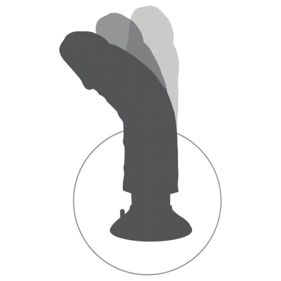 / King Cock 10 - hajlítható, tapadótalpas vibrátor (25cm) - natúr