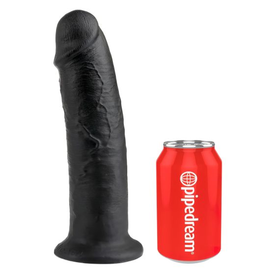 King Cock 10 - nagy tapadótalpas dildó (25cm) - fekete