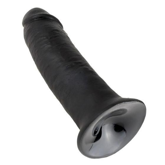 King Cock 10 - nagy tapadótalpas dildó (25cm) - fekete