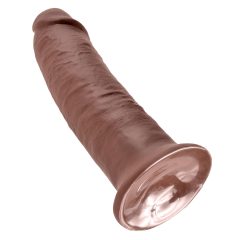 King Cock 10 - nagy tapadótalpas dildó (25cm) - barna