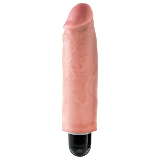 King Cock 6 Stiffy - vízálló, élethű vibrátor (15cm) - natúr