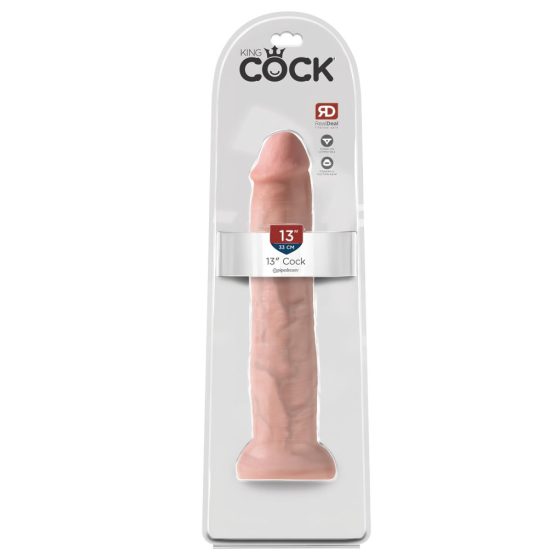 King Cock 13 - gigantikus élethű dildó (33cm) - natúr