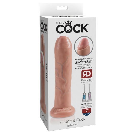 King Cock 7 - élethű dildó (18cm) - natúr