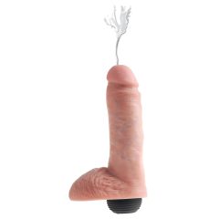 King Cock 8 - élethű spriccelő dildó (20cm) - natúr