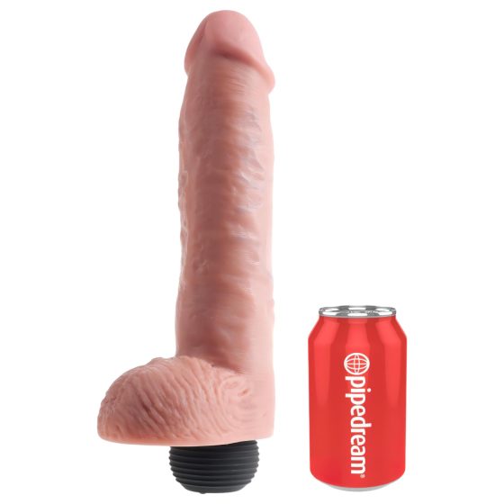 King Cock 11 - élethű spriccelő dildó (28cm) - natúr