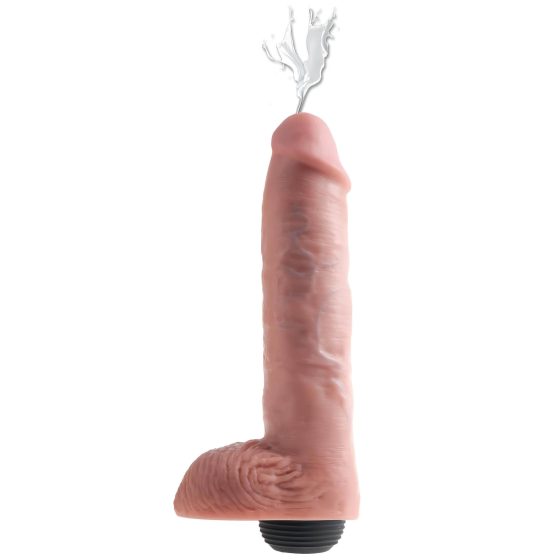 King Cock 11 - élethű spriccelő dildó (28cm) - natúr