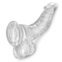 King Cock Clear 7,5 - tapadótalpas, herés dildó (19cm)